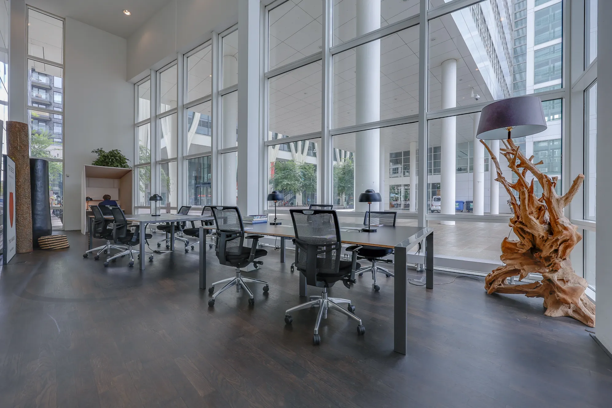 Workspace area at Tribes The Hague Central Station